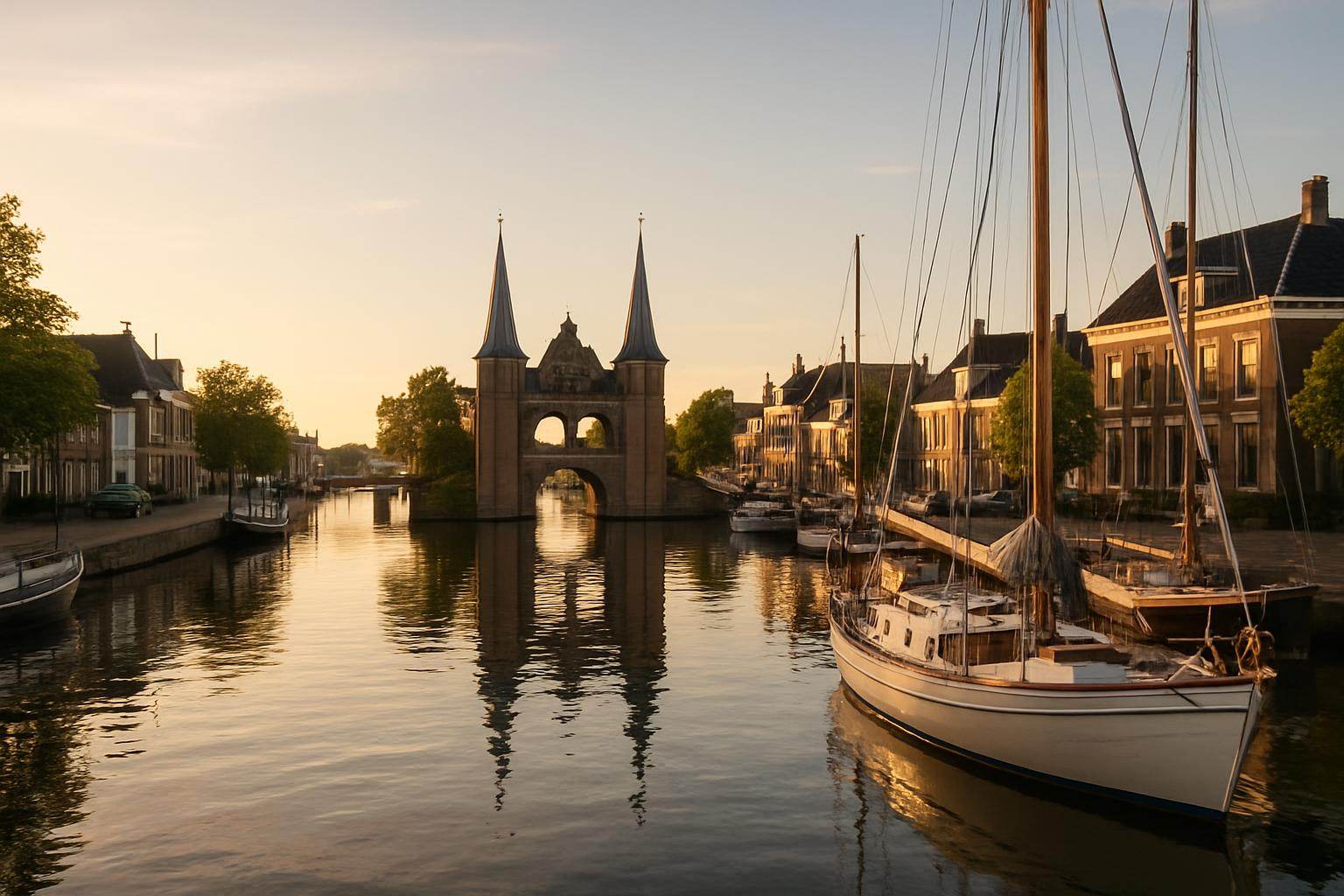 Landschap bij Sneek